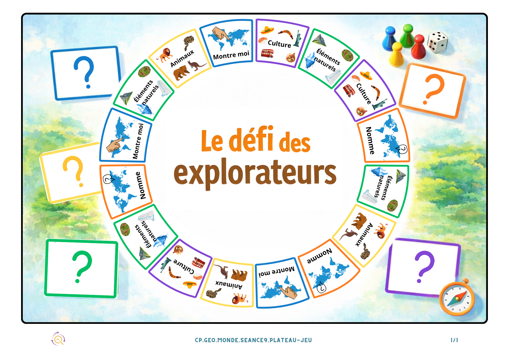 Géographie CP / CE1 / CE2 — Le trivial poursuite Magiqol